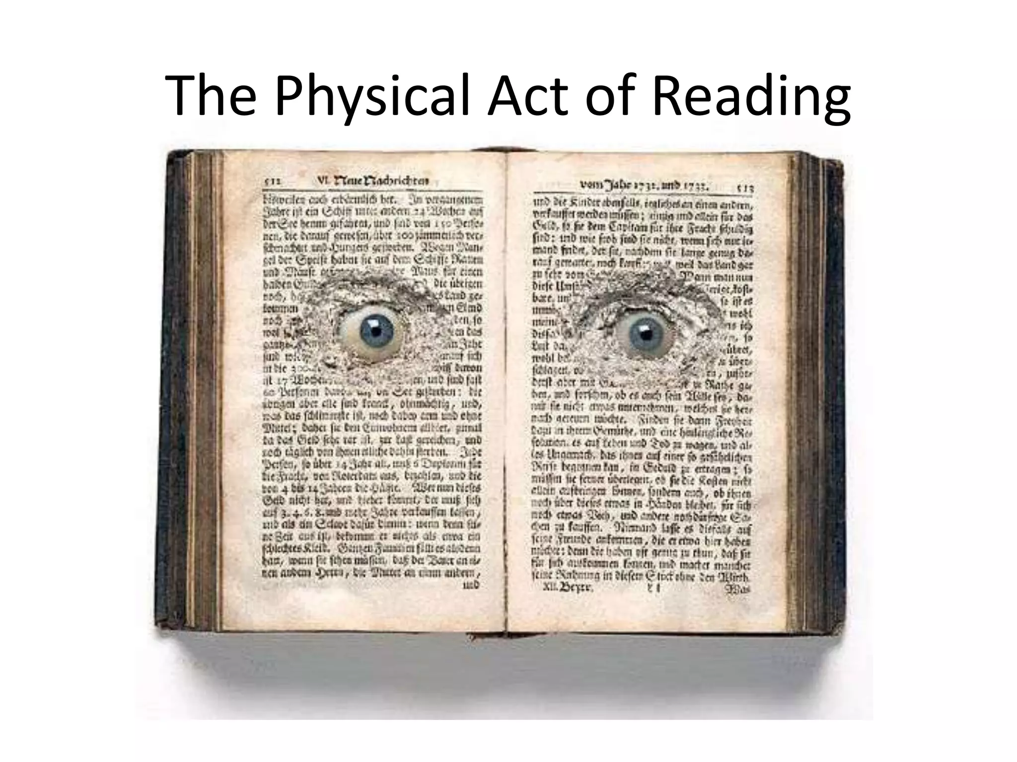 The Physical Act of Reading
 