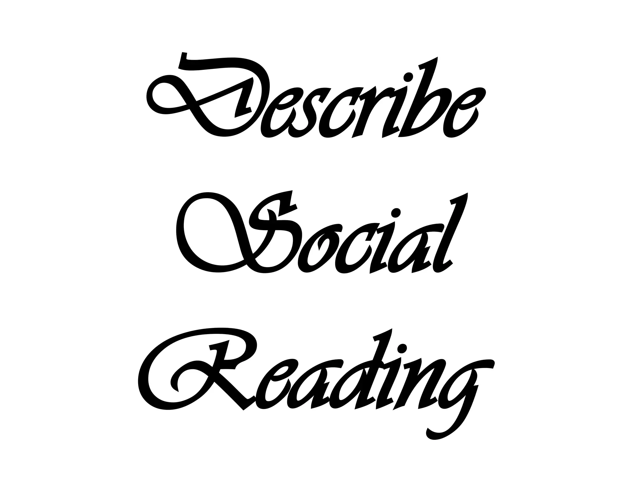 Describe
Social
Reading
 