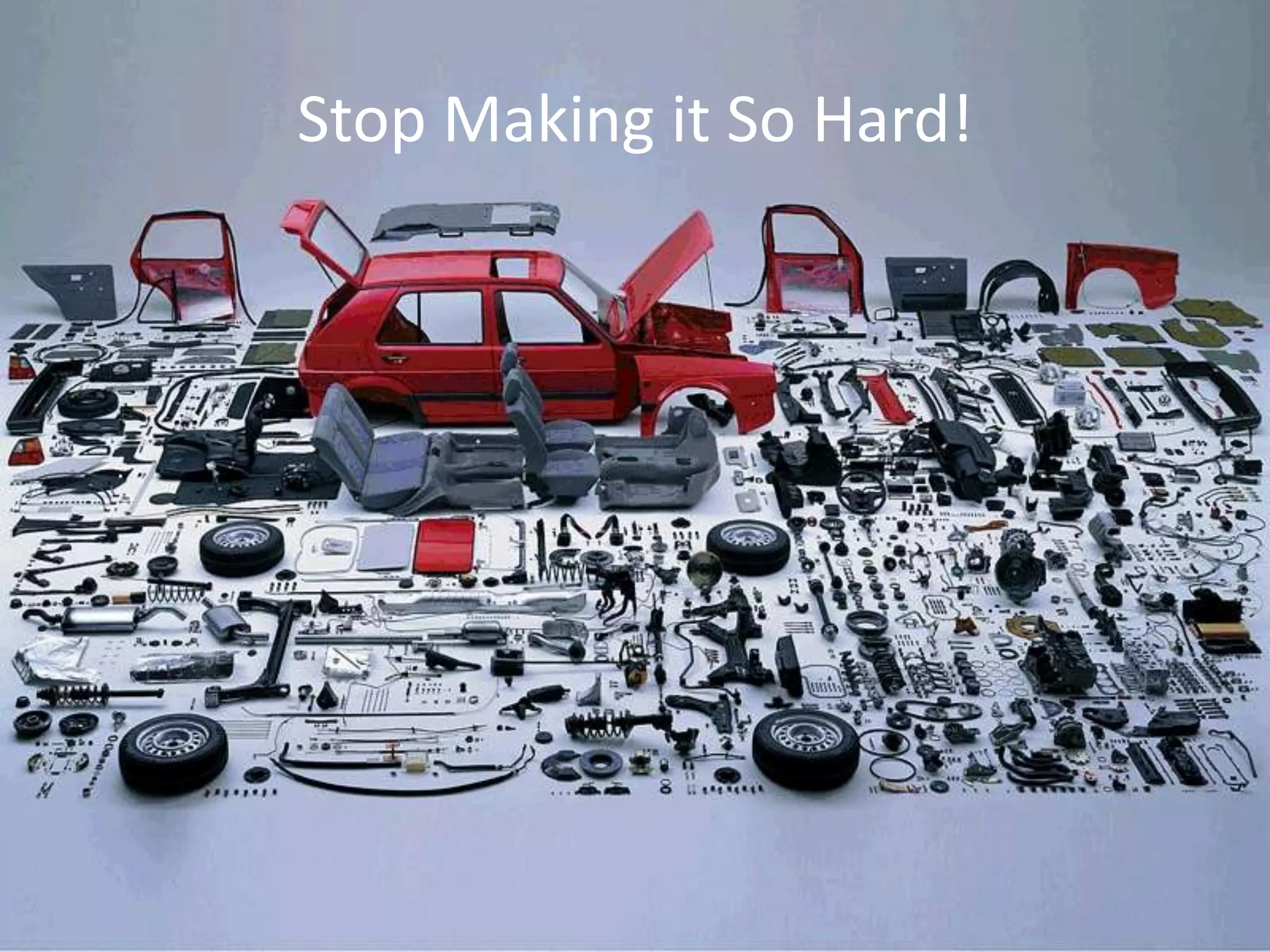 Stop Making it So Hard!
 