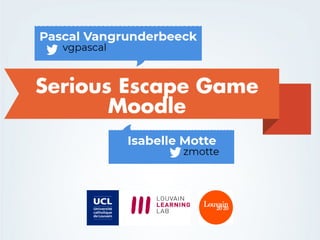 Serious Escape Game Moodle
