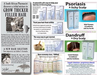 Segals Solutions Dandruff, Dry Scalp, Psoriasis, Itchy Scalp Formulations