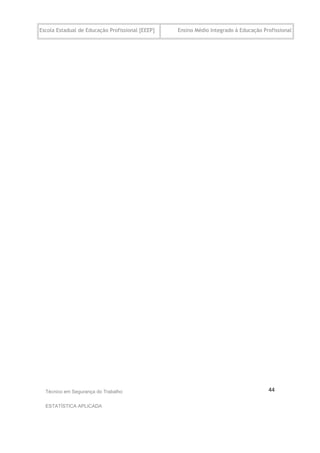 Escola Estadual de Educação Profissional [EEEP]   Ensino Médio Integrado à Educação Profissional




  Técnico em Segurança do Trabalho                                                    44

  ESTATÍSTICA APLICADA
 