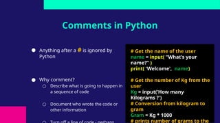 Basics and Introduction to Python Presentation.pptx