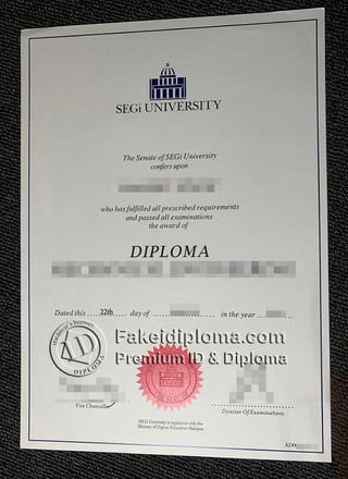 SEGI University diploma