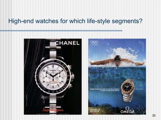 High-end watches for which life-style segments? 