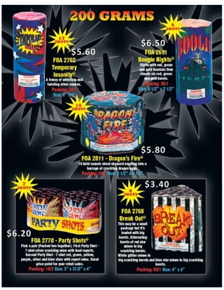 Firework List.pdf Segment 014 of fireworks catalog | PDF