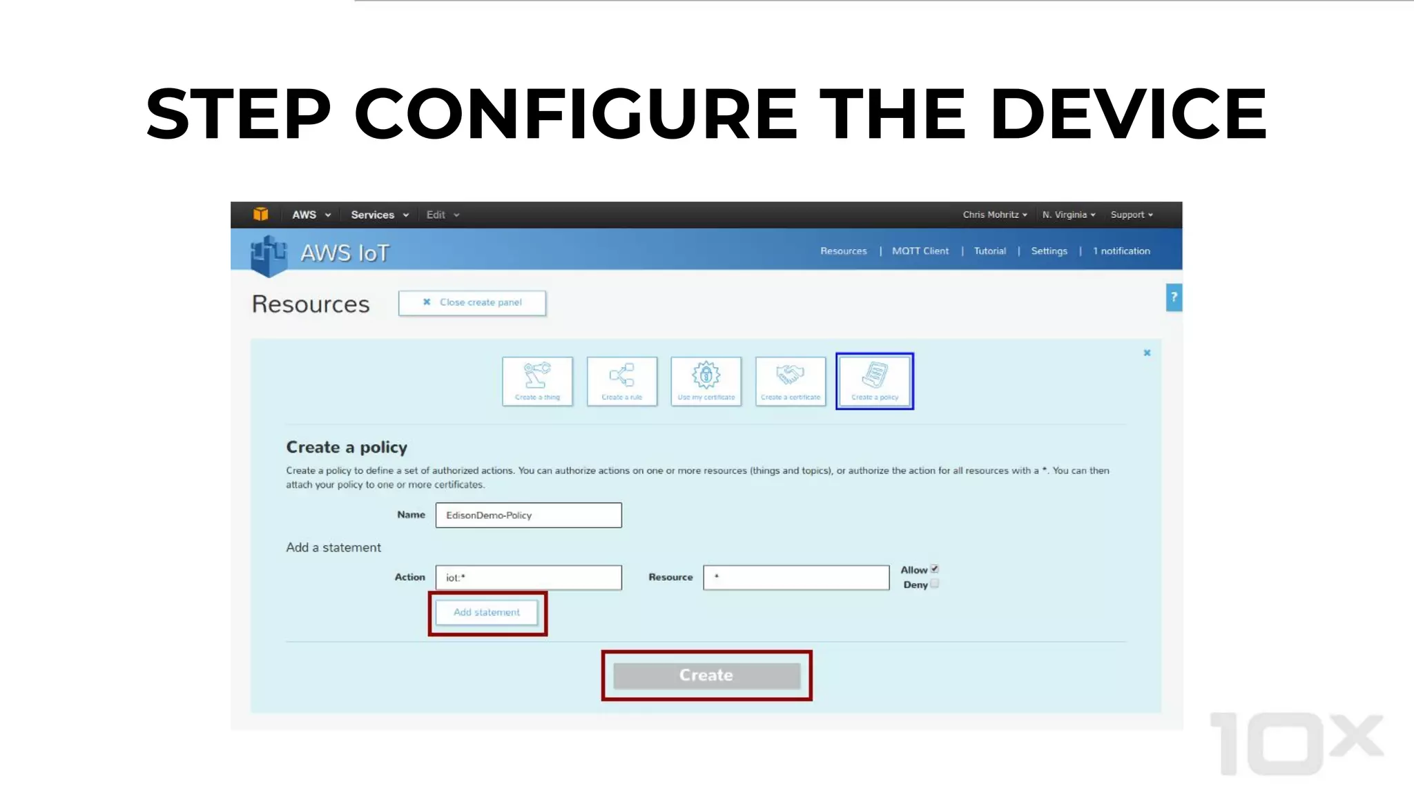 STEP CONFIGURE THE DEVICE