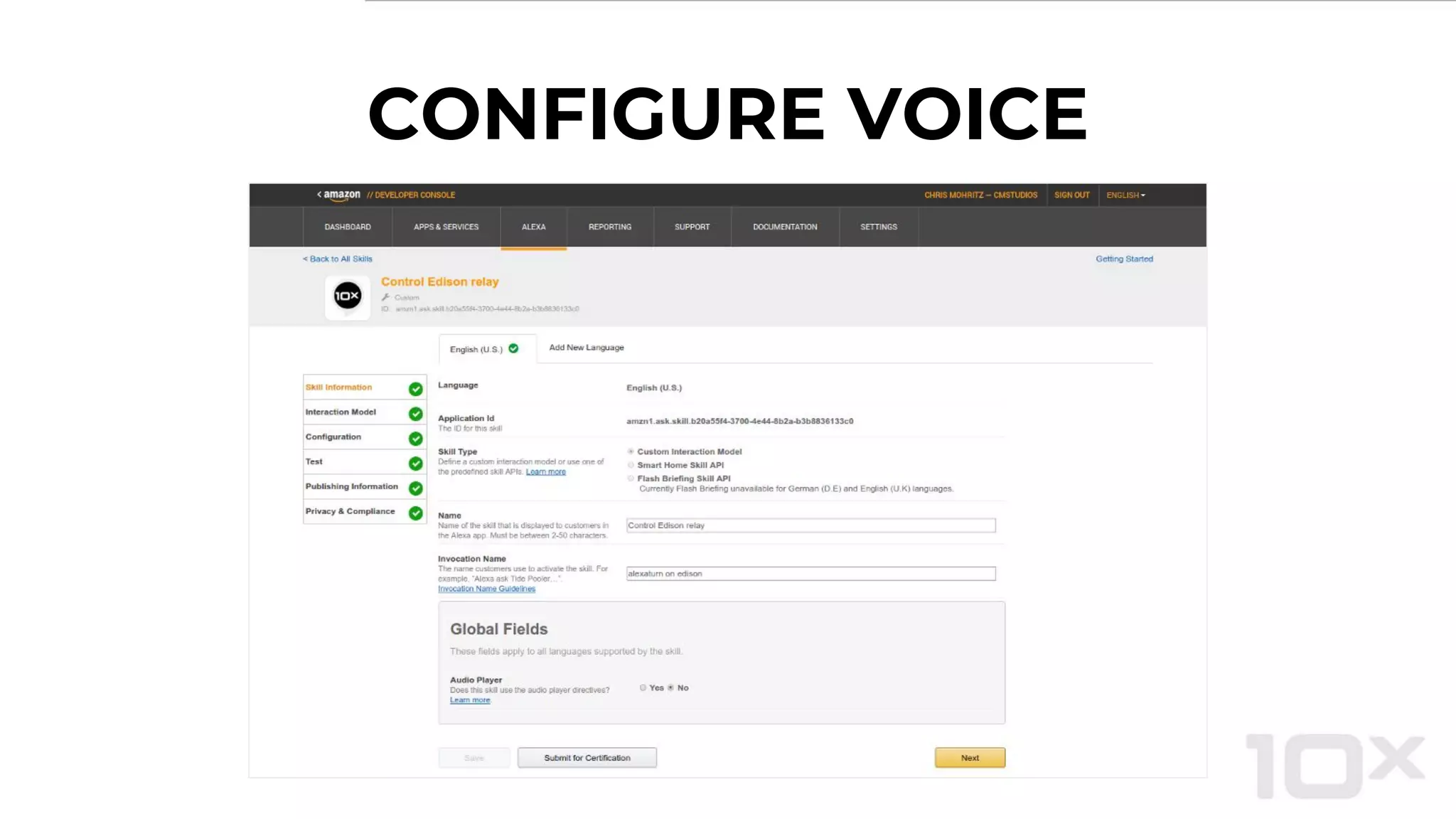 CONFIGURE VOICE