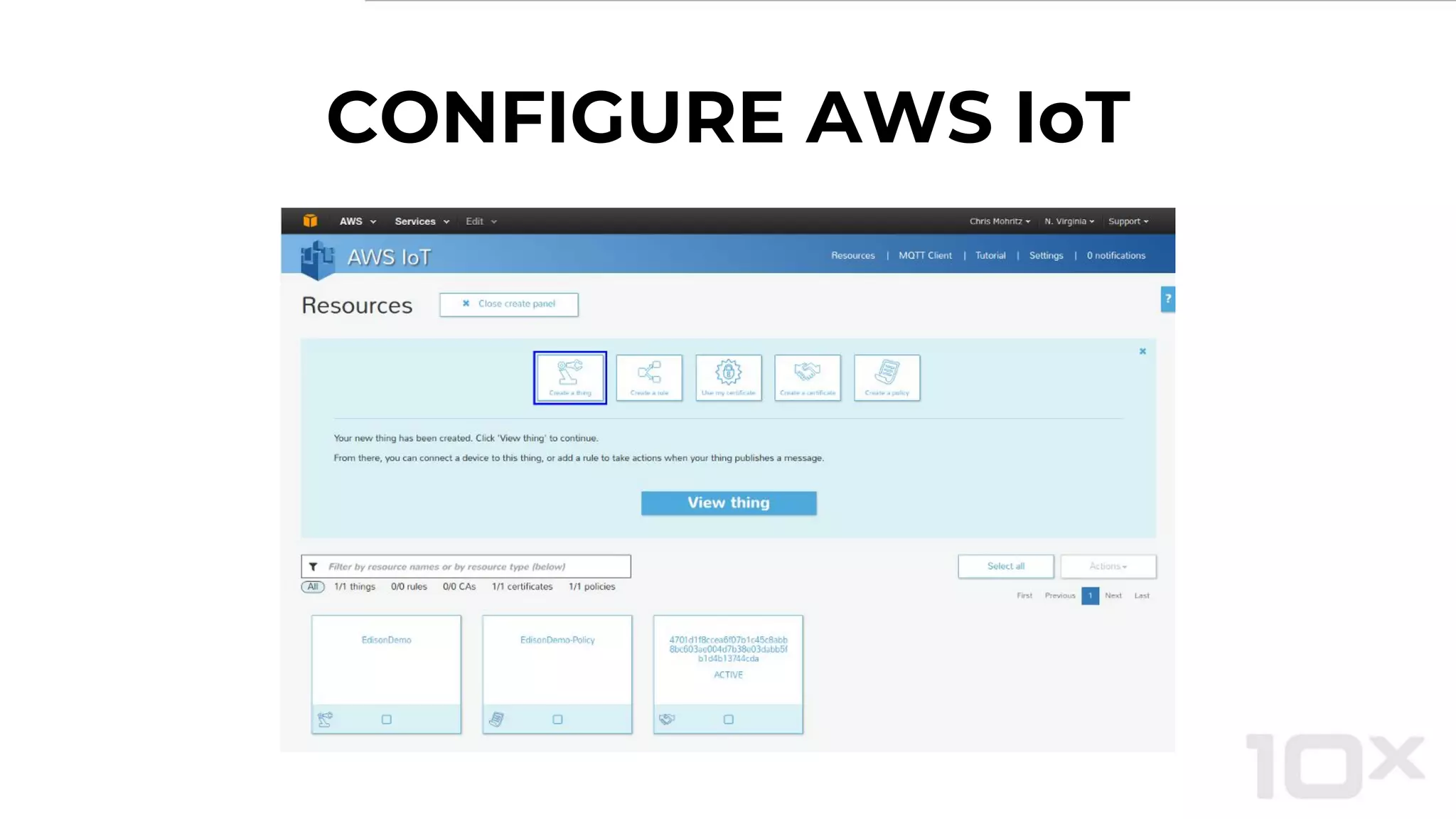 CONFIGURE AWS IoT