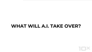 WHAT WILL A.I. TAKE OVER?
 