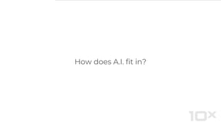 How does A.I. fit in?
 