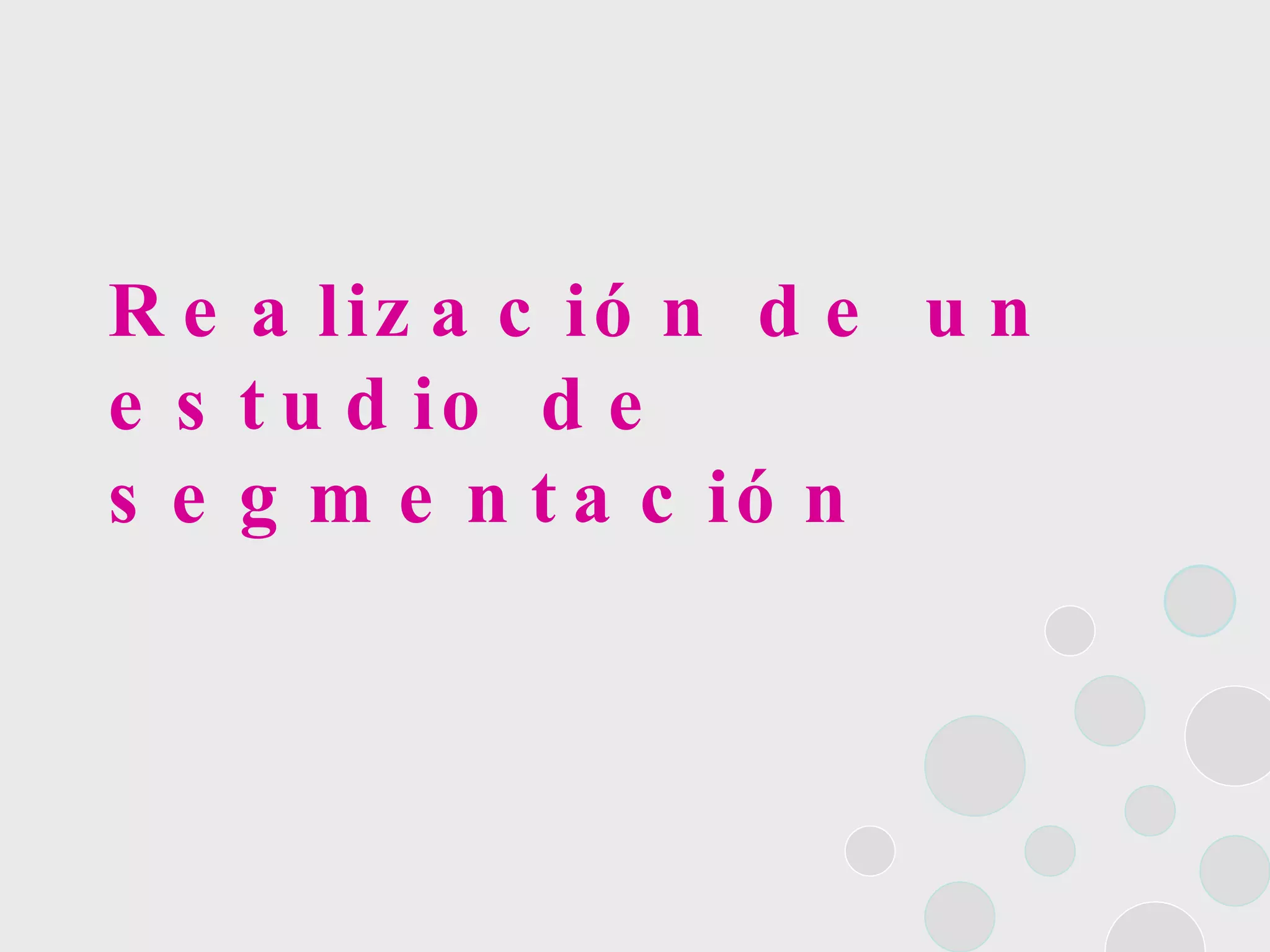 Realización de un estudio de segmentación 