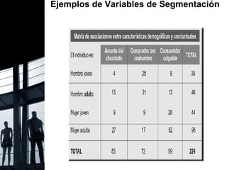 Ejemplos de Variables de Segmentación  