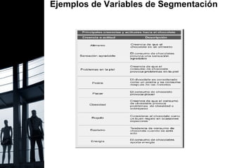 Ejemplos de Variables de Segmentación  