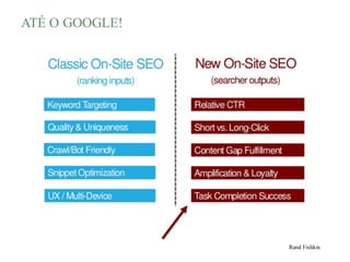 ATÉ O GOOGLE!
Rand Fishkin
 