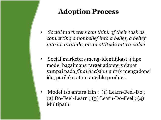 Pemasaran Sosial (Segmentasi, Analisis Target Adopters 