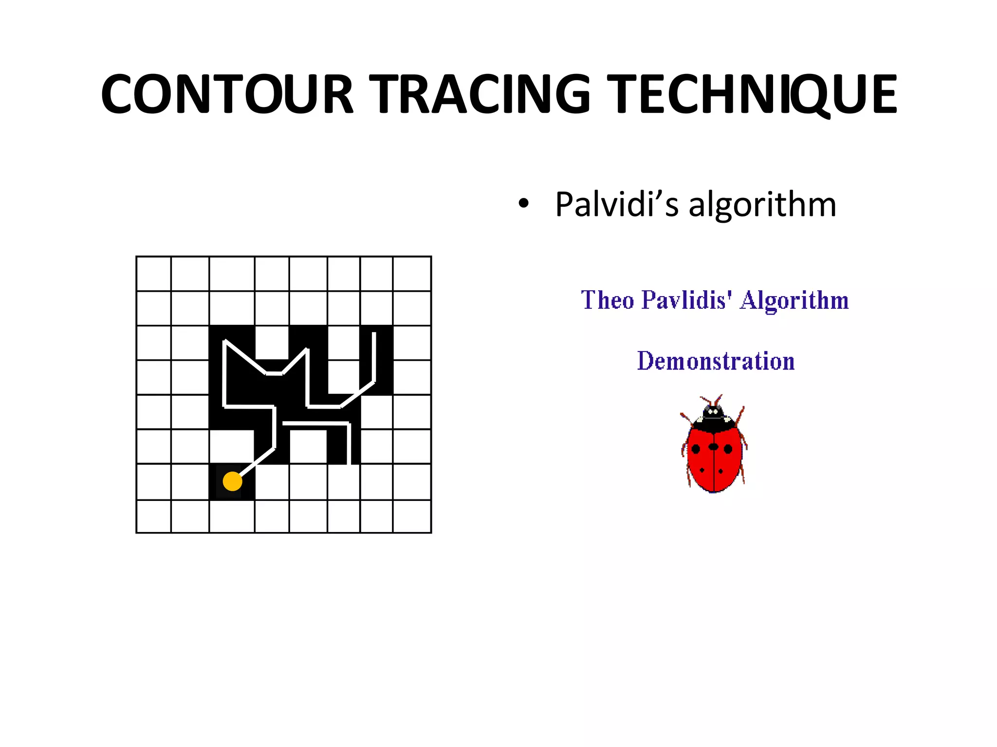 CONTOUR TRACING TECHNIQUE Palvidi’s algorithm 