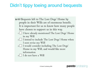 Appeals program not thriving© Pareto Fundraising 2009