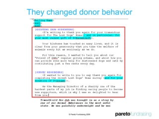 They went online© Pareto Fundraising 2009