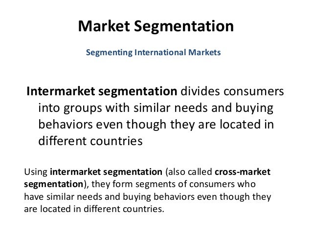 market segmentation definition