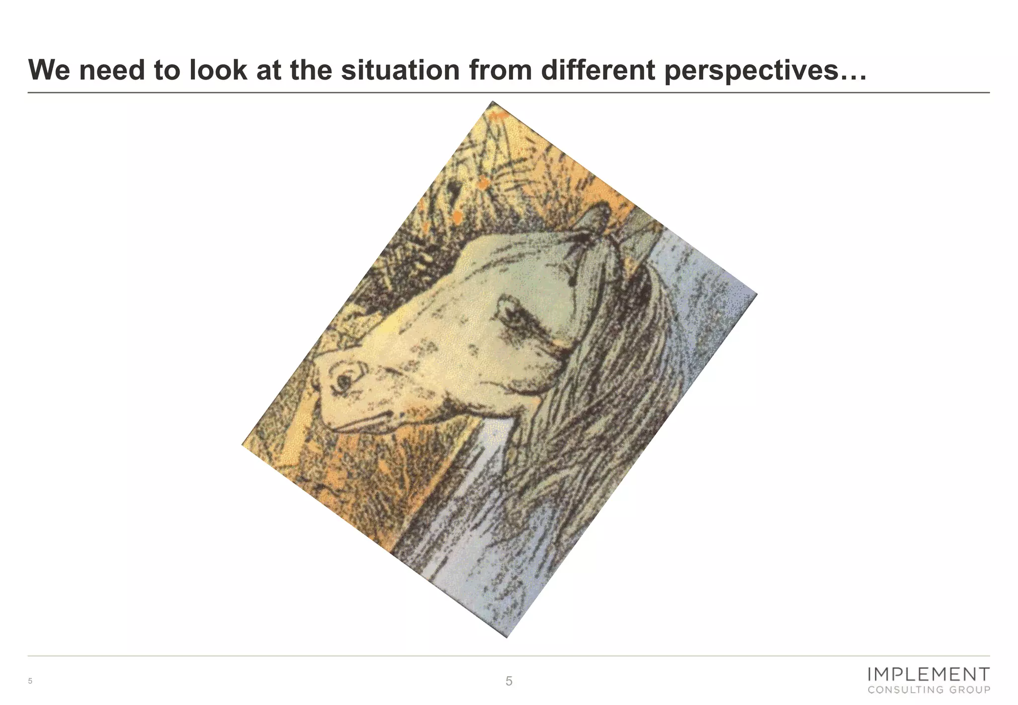 We need to look at the situation from different perspectives…

5

5

 