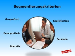 Segmentierungskriterien Michel 124 Geografisch Demografisch Operativ Kaufsituation Personen 
