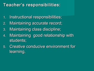 Segments of teaching profession | PPT
