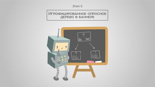 Игрофицированное опросное
дерево в баннере
Этап 5
 