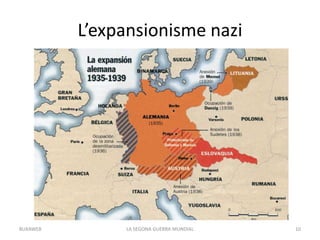 L’expansionisme nazi
LA SEGONA GUERRA MUNDIAL 10BUXAWEB
 