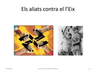 Els aliats contra el l’Eix
LA SEGONA GUERRA MUNDIAL 18BUXAWEB
 