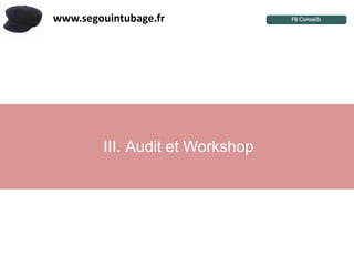 www.segouintubage.fr




         III. Audit et Workshop
 