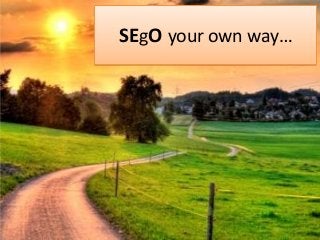 SEgO your own way…
 