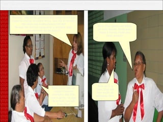 Meninas,  não estou gostando dos comentários que fazem às costas da pobre moça, isso não é correto, não vêem que é uma pessoa tímida? Porque não tentam conquistar a amizade dela  aproximando-se um pouco? Essa moça tem um comportamento estranho, não fala com a gente, há algo de errado com ela Dona Olga! Dona Olga passou um sabão em todo mundo. Disse que a moça é tímida. Pode uma coisa dessas?. Puxa saco, a Dona Olga não tem noção da safadeza dela. Dona Olga percebe a animosidade entre elas e tem uma conversa, Marina não participa desse diálogo, Dona Olga sabe que a moça não percebe os olhares das outras. 