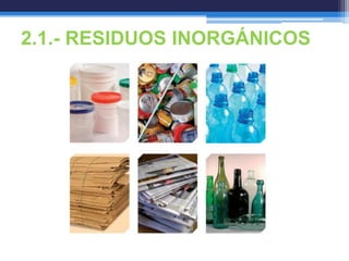2.1.- RESIDUOS INORGÁNICOS
 