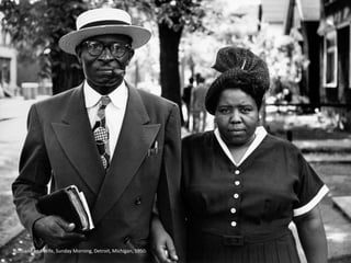 Husband and Wife, Sunday Morning, Detroit, Michigan, 1950.
 