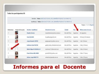 Informes para el Docente
 