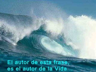 El autor de esta frase,
es el autor de la Vida...
 