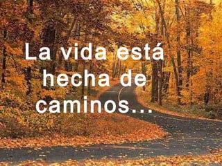 La vida está
hecha de
caminos...
 