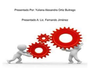 Presentado Por: Yuliana Alexandra Ortiz Buitrago
Presentado A: Lic. Fernando Jiménez
 