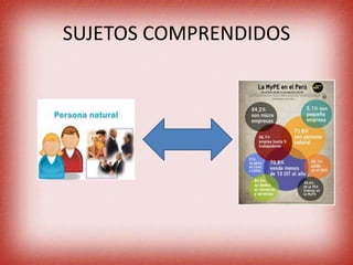 SUJETOS COMPRENDIDOS
 