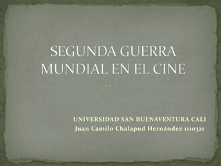 UNIVERSIDAD SAN BUENAVENTURA CALI
Juan Camilo Chalapud Hernández 1110321

 