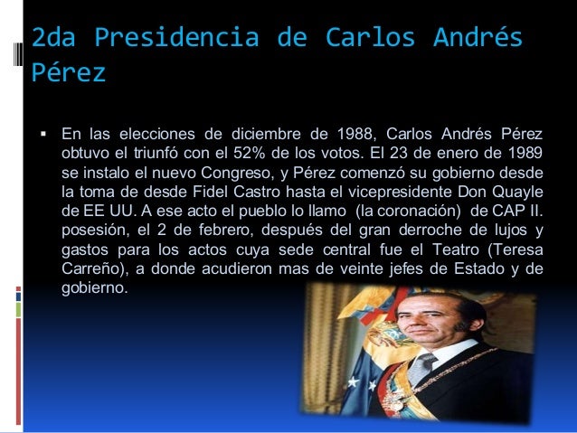 Segunda presidencia de carlos andres perez y rafael caldera