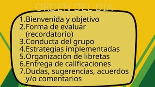 Reunión con padres de familia ciclo escolar 2025-2026 | PPTX