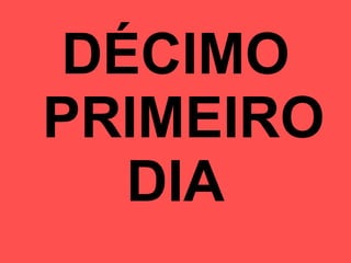 DÉCIMO  PRIMEIRO DIA 