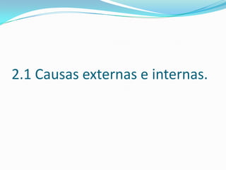 2.1 Causas externas e internas.
 