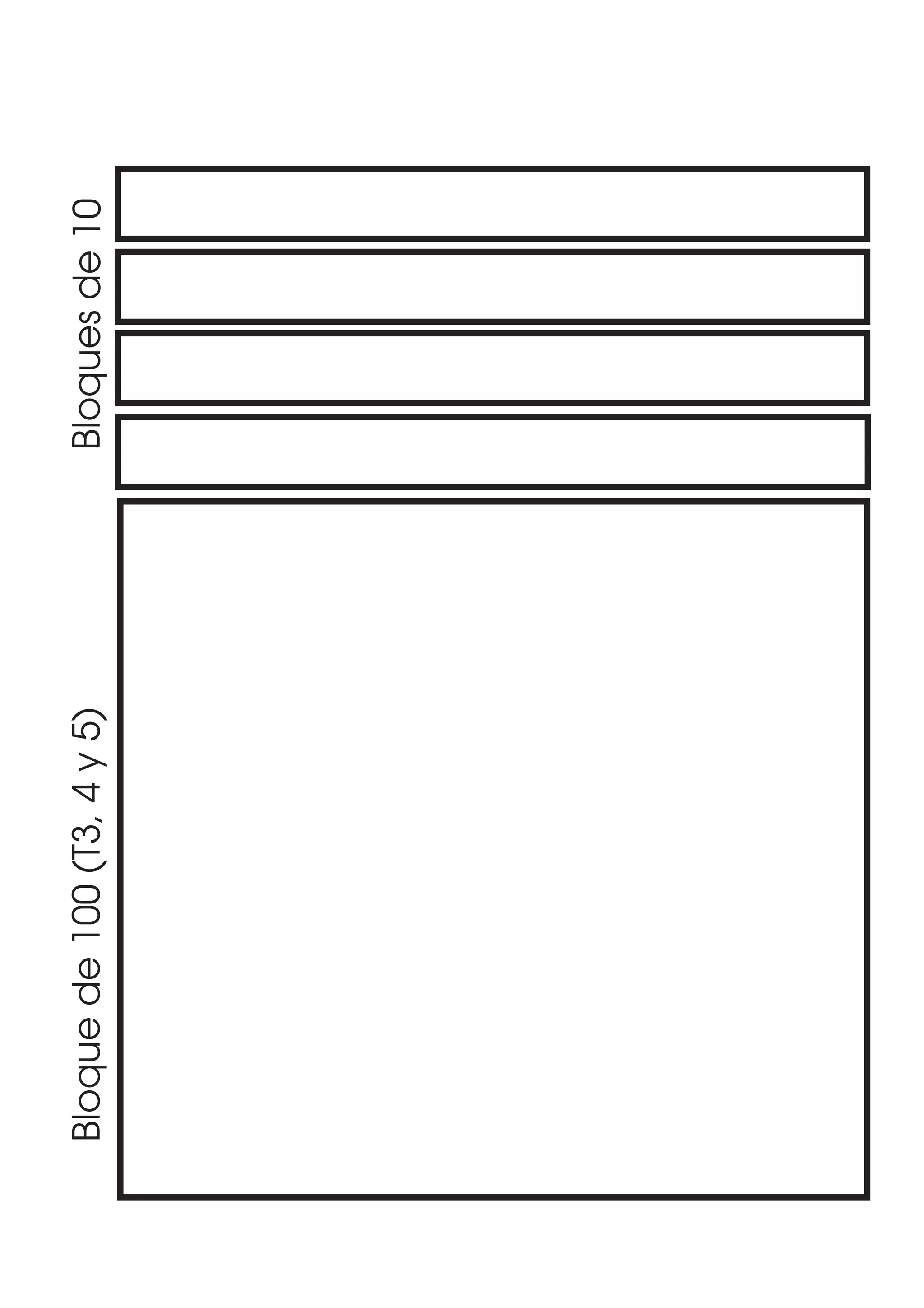 Bloques de 10 Bloque de 100 (T3,4y5) 
 