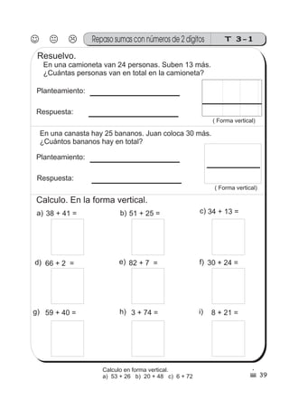 Ejercicios De Matematicas Para Segundo Grado