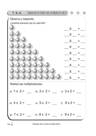 Guía de matemáticas para segundo grado (ejercicios)