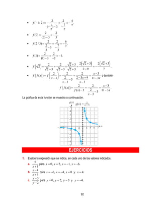 FUNCIONES RACIONALES