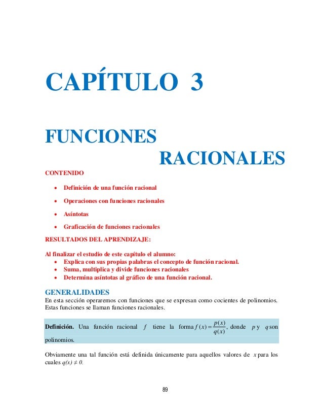 Funciones Racionales